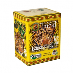 Chá Orgânico Erva Mate Lemon Ginger Caixa 22,5g - Tribal Brasil
