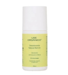 Desodorante Natural Roll on Lemongrass e Sálvia 55ml - Use Orgânico