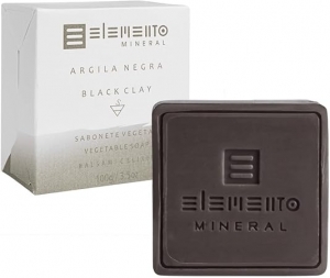 ARGILA NEGRA 100G SABONETE VEGETAL ELEMENTO MINERAL