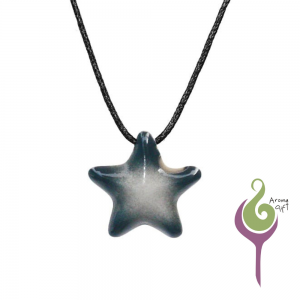 Colar Aromático Estrela Preto - Aromagift