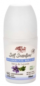Desodorante Natural Roll On Sálvia & Lavanda 50ml - Arte dos Aromas