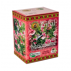 Chá Orgânico Erva Mate Hibiscus Lime Caixa 30g - Tribal Brasil