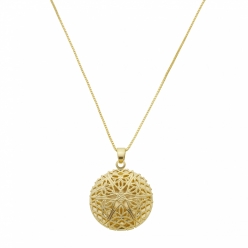 COLAR AROMATICO REDONDO BANHOADO EM OURO