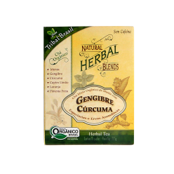 ​​Chá Orgânico Gengibre e Cúrcuma Caixa 22,5g - Tribal Brasil
