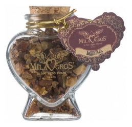 INCENSO RESINA MIRRA CUORE 47G MILAGROS