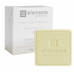 ARGILA BRANCA 100G SABONETE VEGETAL ELEMENTO MINERAL