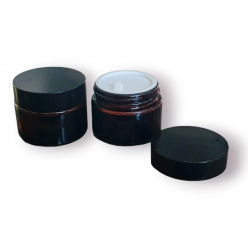 POTE VIDRO AMBAR 10 ML C TAMPA PRETA AROMAPACK