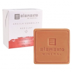ARGILA VERMELHA 100G SABONETE VEGETAL ELEMENTO MINERAL